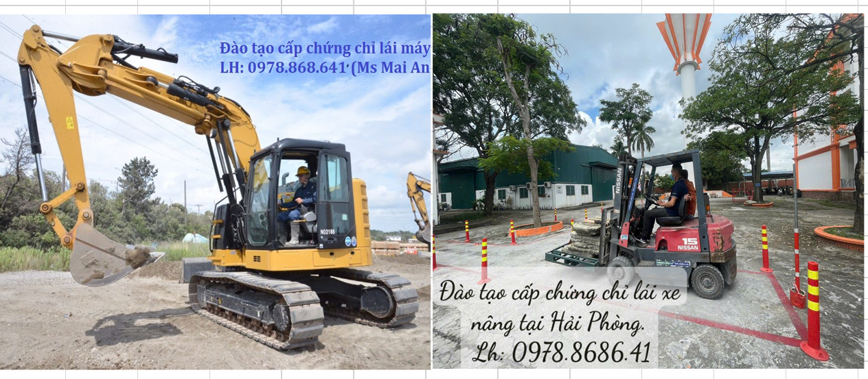 DẠY LÁI XE NÂNG - MÁY XÚC TẠI HẢI PHÒNG CẤP CHỨNG CHỈ